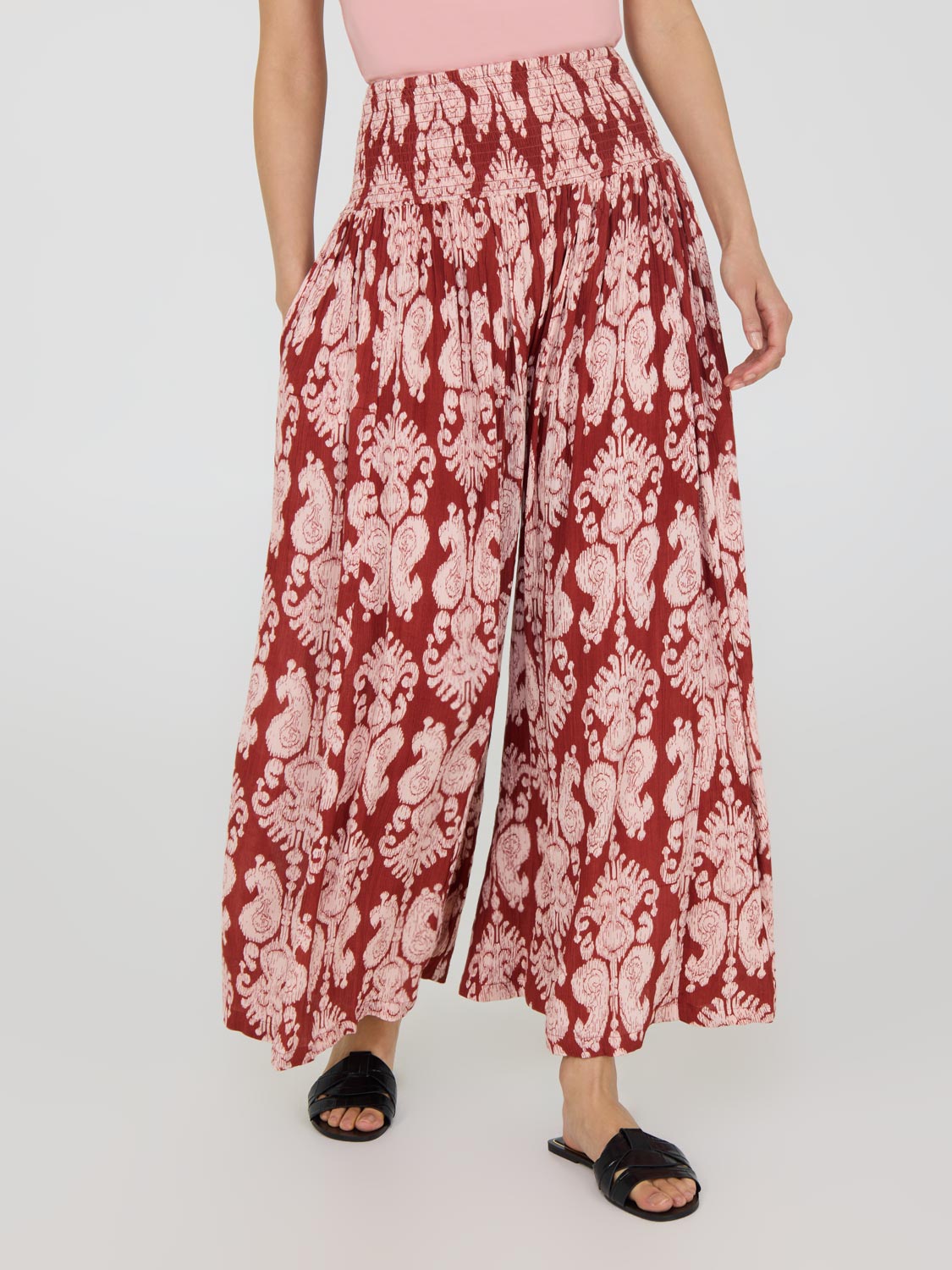 Paisley Print Palazzo Pants