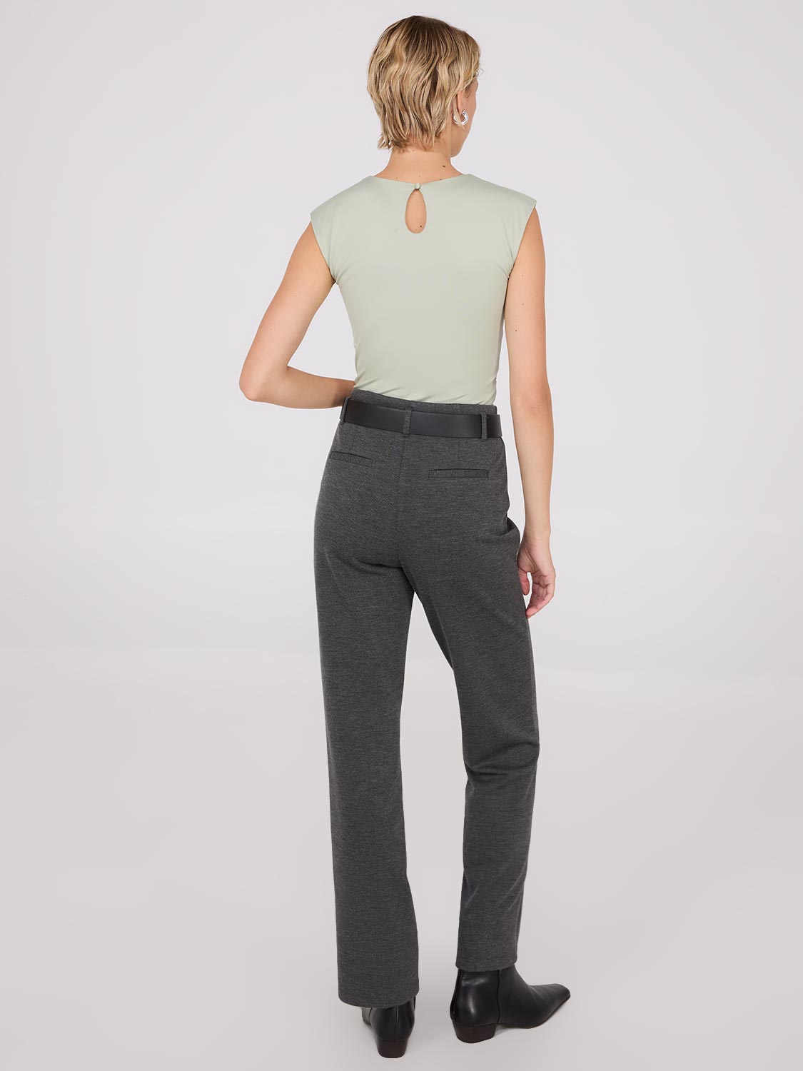 High Rise Straight Leg Pants