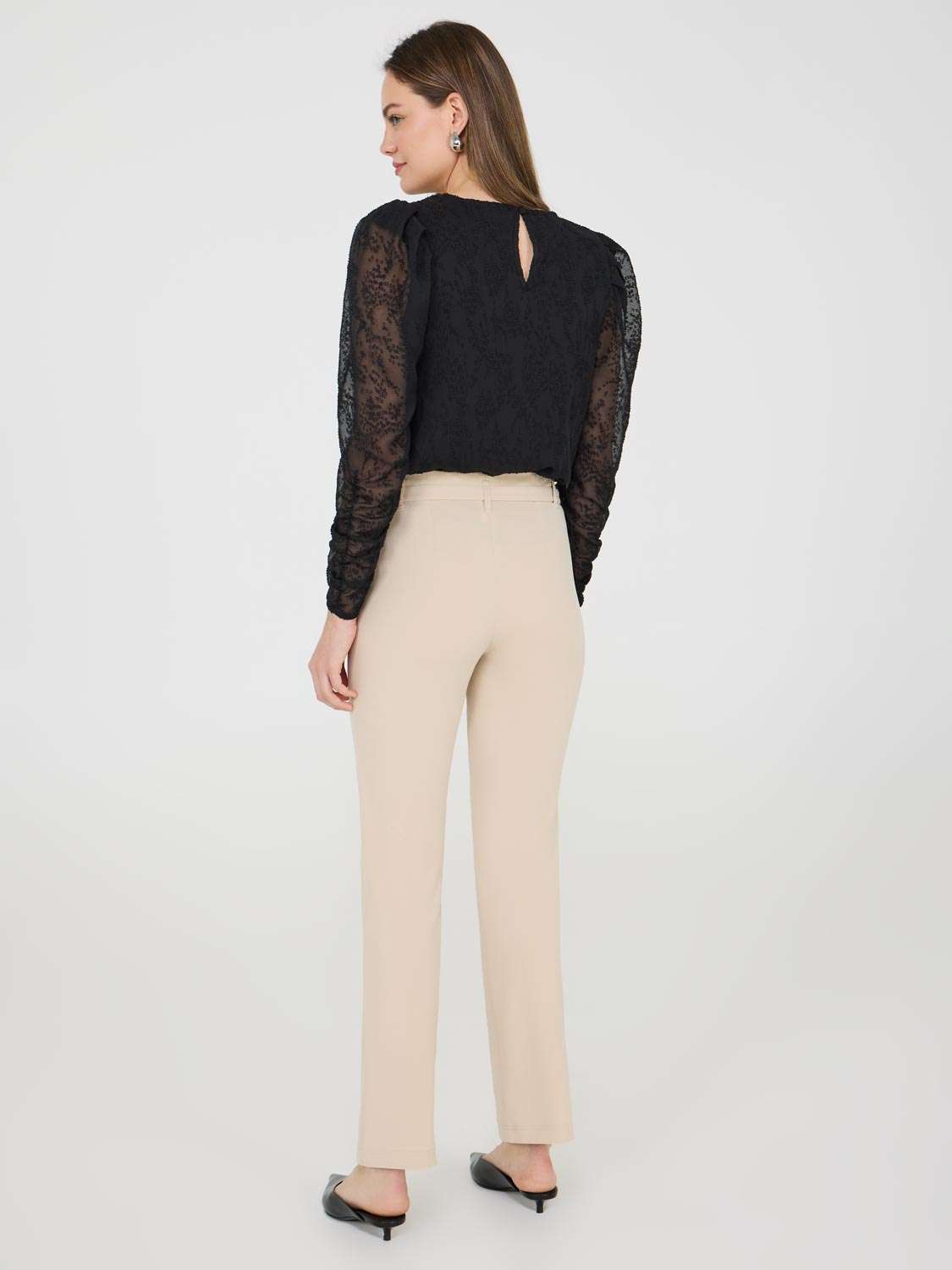 Belted Crepe Pants
