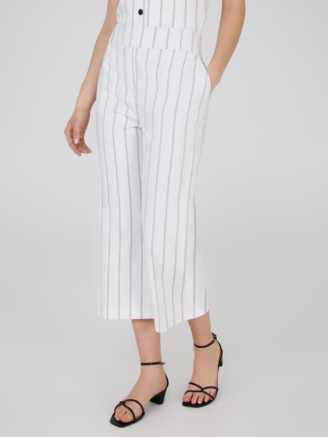 Striped Gaucho Pants